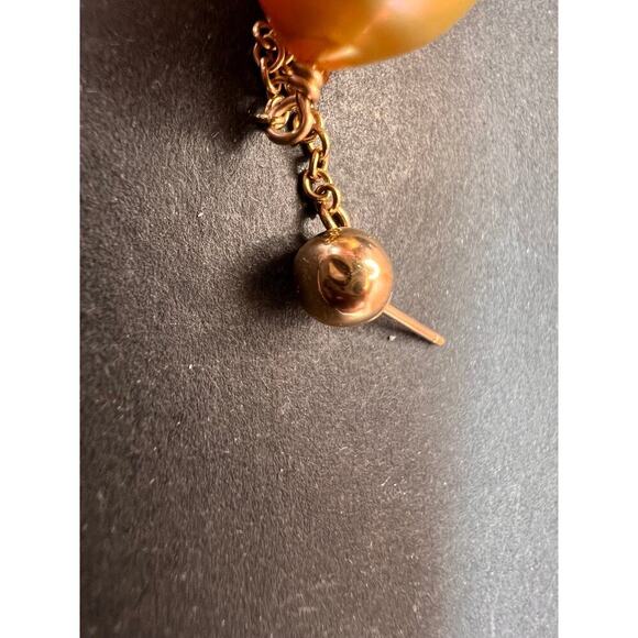 14k yellow gold South Seas Pearl dangle earrings - Picture 4 of 14